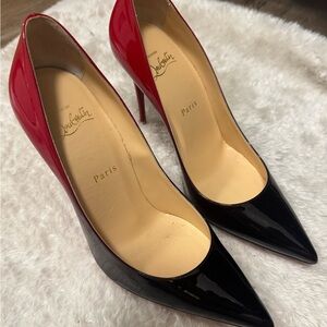 Christian Louboutin Red and Black Women's Heels - Degrade Kate 100